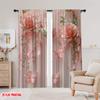 2pcs Window Treatment Curtains Floral Butterfly Fabric,Without Electricity Family Party Use for All Occasions
