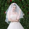 1pc White Simple Ribbon Edge Soft Tulle Wedding Veils with Comb Marriage Wedding Accessories