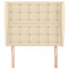 VidaXL Tête de lit avec oreilles Crème 103x23x118-128 cm Tissu3118385
