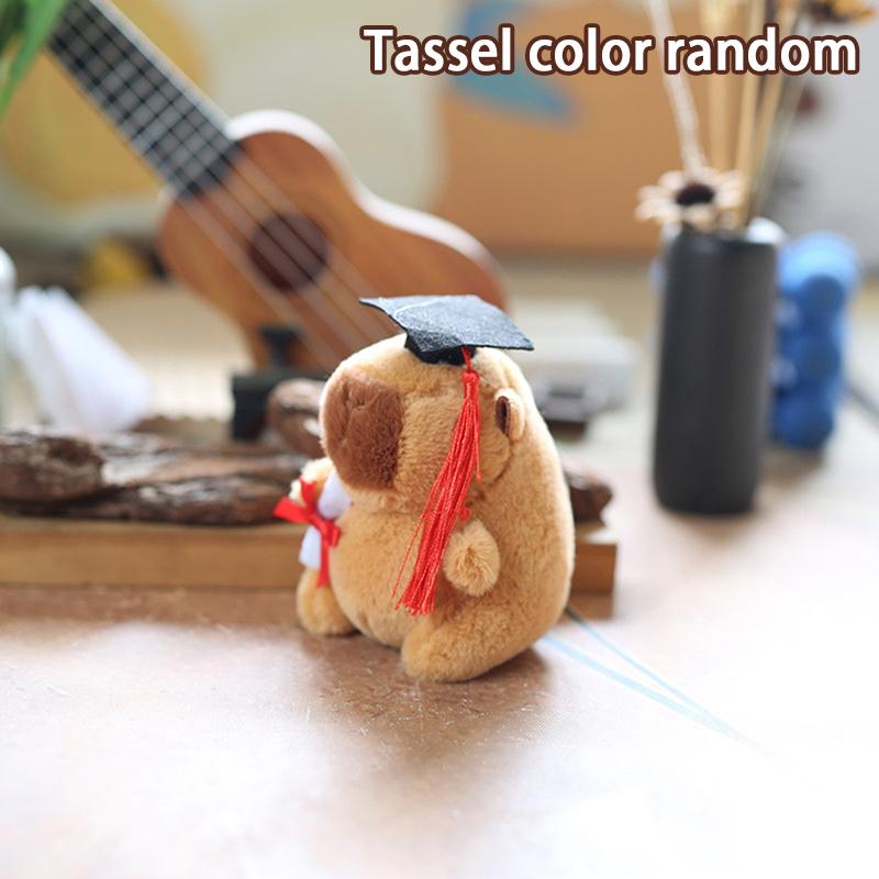 Niedlicher Plüsch-Anhänger mit Dr. Capibala-Puppe, exquisites Capybara-Stofftier, für Damen, Taschenanhänger, Autobehang, Ornament, Schlüsselanhänger