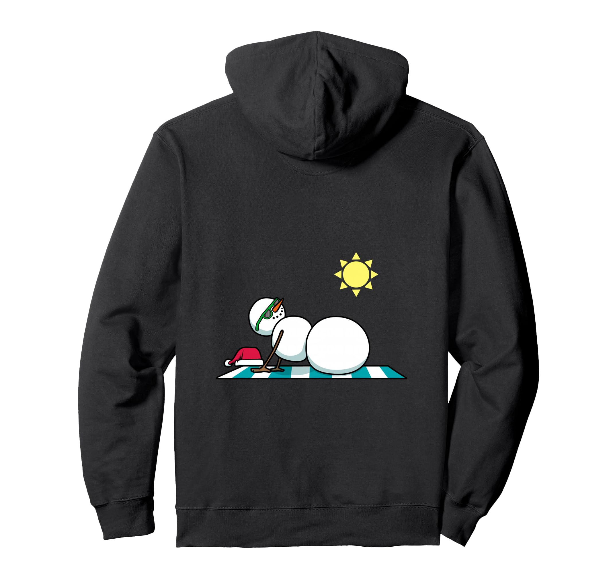 

Adorable Snowman Sunbathing Hoodie чёрный