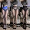 Wide Waist High Rise Summer Hosiery Women Aurora Sparkly Seamless Tights Shaping Legs Smooth Silk Pantyhose Dance Clubwear