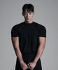 Eosendeo Shoulder Line Semi-Crop Muscle Fit Short Sleeve [Black]