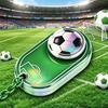 Football Themed Iridescent Plating Rotatable Fidget Slider Keychain Soccer Decompression Toy for Small Surprise Gift Use