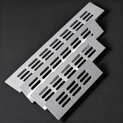 Aluminum Alloy Cabinet Breather Hole Cover 30mm Wide Breathable Mesh Ventilator Grille Cover Rectangle Ventilation Grille