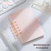 A7 Transparent Minimalist Loose-Leaf Spiral Pocket Notebook, Lined for Single Words