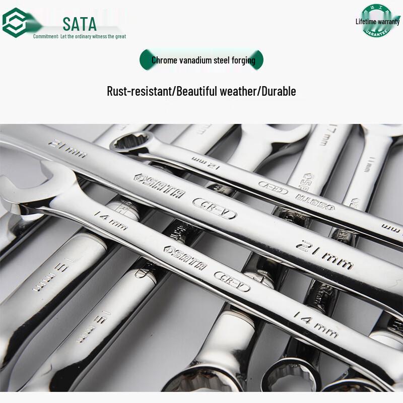 SATA 40221 Polished Ratchet Combination Wrench