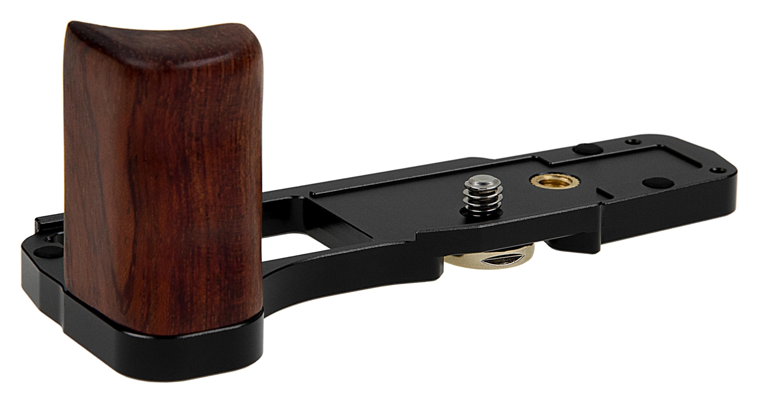 

Роскошная металлическая ручка-хват для камеры с деревянными вставками и доступом для беззеркальной камеры Olympus Mark IV MFT OM-D E-M10