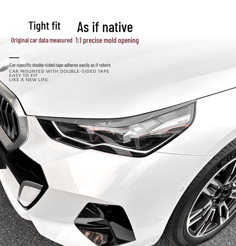 Headlight Eyebrow Stickers for 2024+ BMW 5 Series/ i5 G60 G61 Exterior Trim