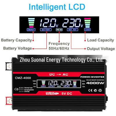300W 12V auf 110V/220V Auto-Wechselrichter mit intelligenter Anzeige