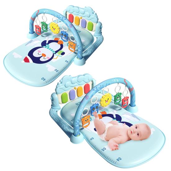 Baby Gym Play Mat And Piano Gym with Interactive Tummy Time Mat Creative Musical Toys Activity Center