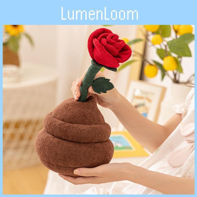 Peach Roses Tulips Blossoms Lotus Flowers Plush Potted Plant Toy For Kids Gift