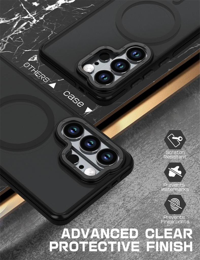 Dual-Color Magnetic Samsung S26 Ultra Phone Case Compatible with S25, A17, A07 Frosted S24+, A55