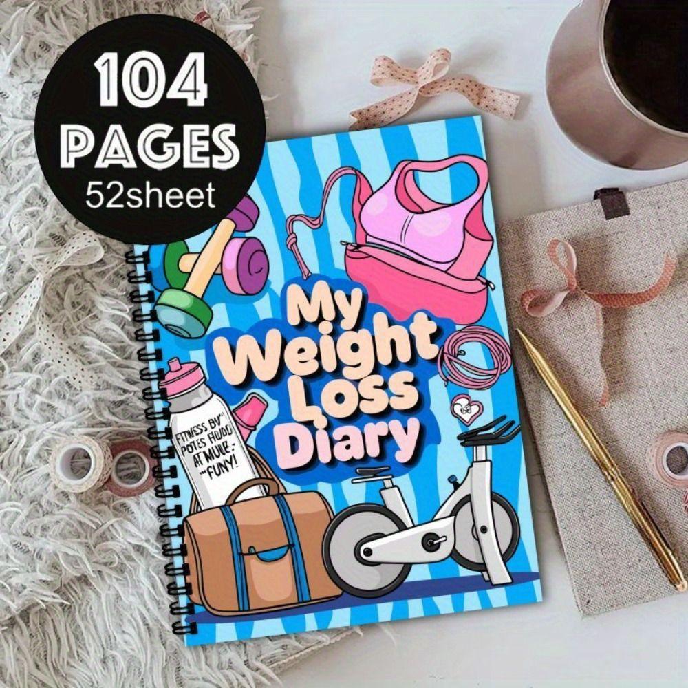 104 Pages Weight Loss Plan Book 12 Weeks Diet Meal Notepad High Quality Fitness Journal Health