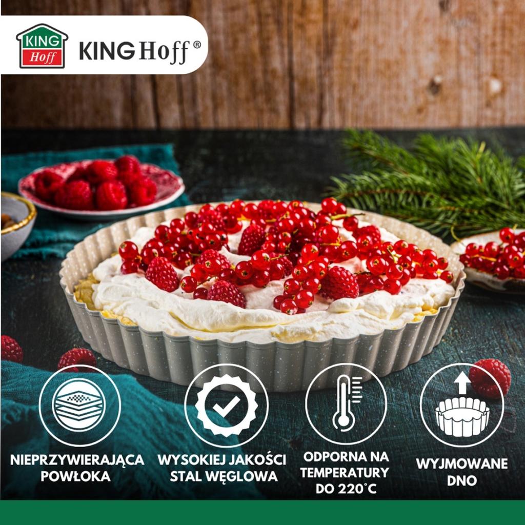 BLACHA FORMA DO TARTY Ø25cm Z WYJMOWANYM DNEM KINGHOFF KH-1969