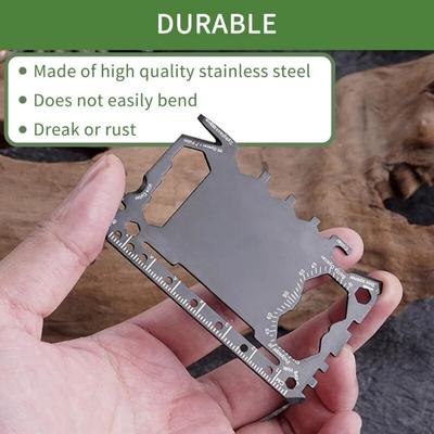 Multi Tool 46 In 1 Credit Card Size Outdoor Camping Survival Accessories Multipurpose Gear Gadget Tools for Man Portable