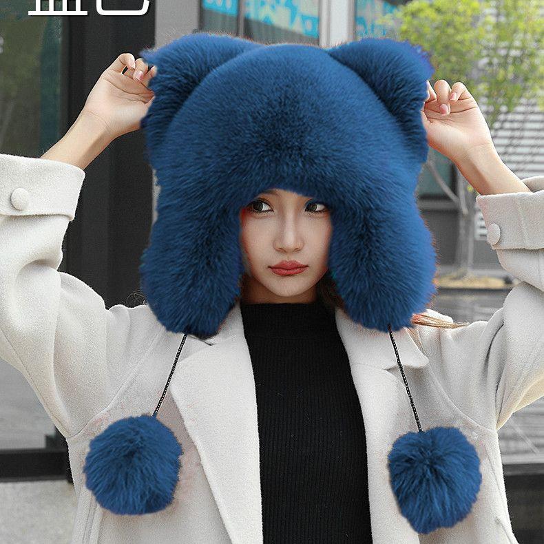 Protetores de Orelha de Guaxinim Chapéus de Pelúcia de Pele de Guaxinim Chapéus de Outono e Inverno para Homens e Mulheres