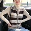 Vintage Striped Knitted Sleeveless Vest