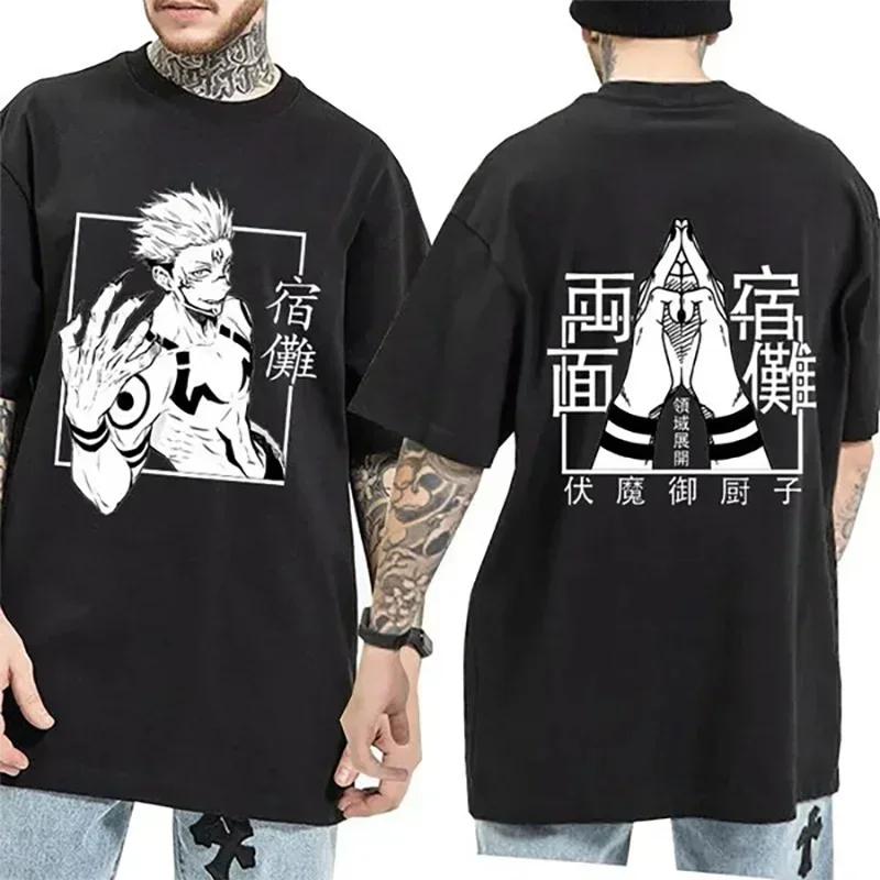 Summer Japanese anime printed T-shirt Fashion anime graphics short sleeve 100% cotton men's casual loose comfortable T-shirt top