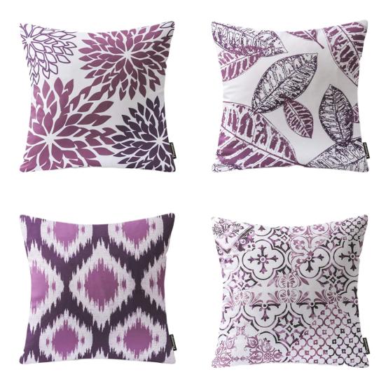 4ks Květina Leaf Throw Povlak na polštář Potah na polštář Rozkládací pohovka Auto Cafe Decoration