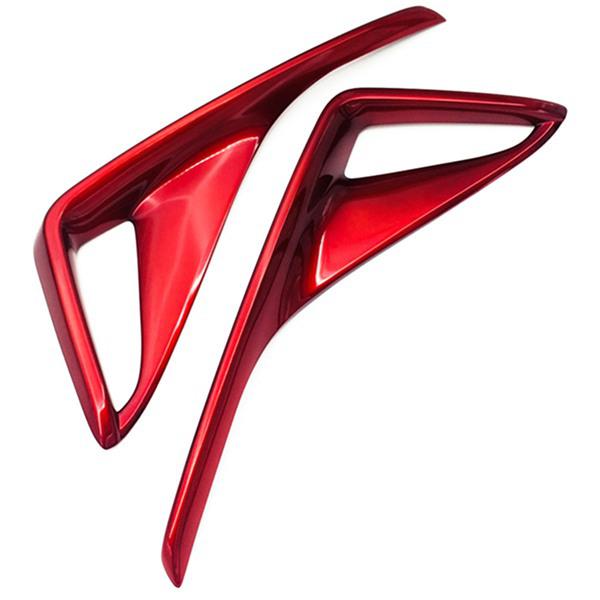 Red ABS Rear Fog Light Cover Frame Sticker for Cars (1 Pair)