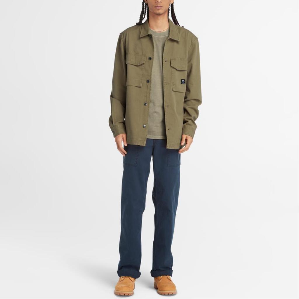 Timberland Washed Twill Loose Fit Long Sleeve Shirt Men Shirts TB0A42K5A581