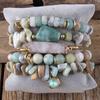 Natural Stone Bracelet Adjustable Bracelet Beads Bracelet Enhancing Peace and Self Discipline for Sophisticated Outfit