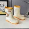 Toddler Kids Rain Boots Waterproof Rubber Rain Shoes