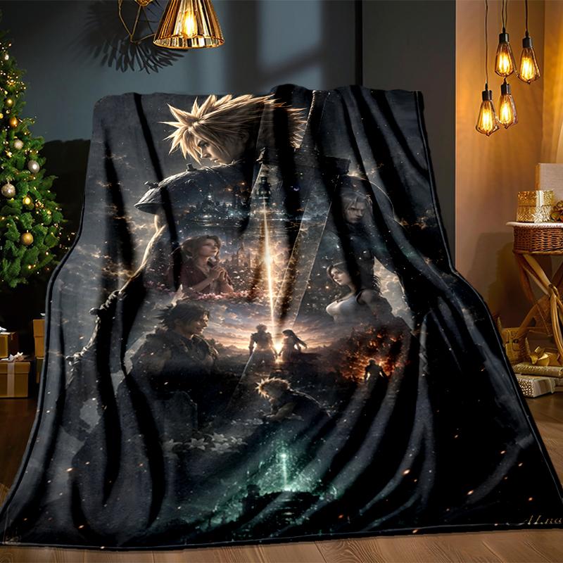 Cloud's Fantasy Journey Game Blanket Lightweight Ideal Bedding Blanket Perfect for Travel, Camping, Living Rooms, Offices, Sofas, Fan Christmas gift