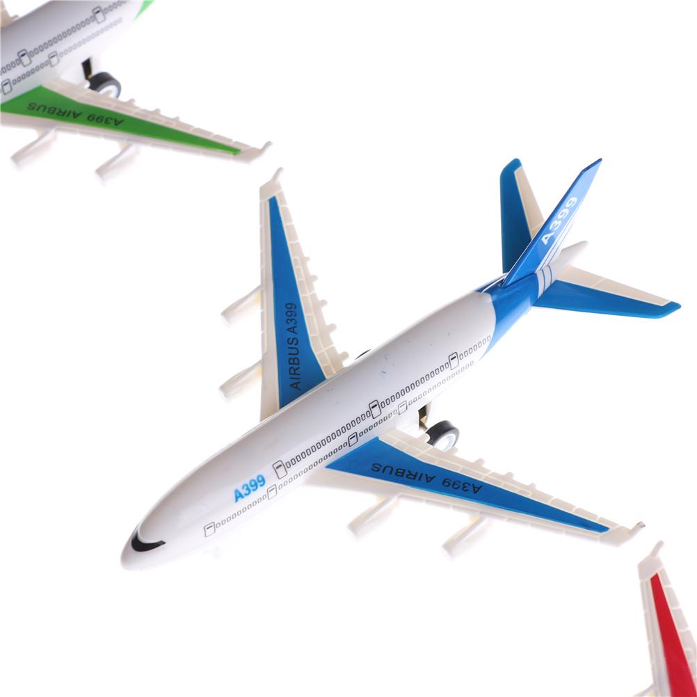 Plastic Air Bus Model Kids Children Pull Back Airliner Passenger Plane Model