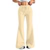 Women’s Flared Leg Drawstring Waist Pants High Waist Wide Leg Casual Trousers for Everyday Wear