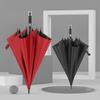 Premium Long Handle Parasol Windproof Solid Color Black Glue Sun Umbrella Elegant Sun Shade for Business Commute Driving Golf