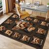 Yorkshire Terrier,Dog Portrait Pattern Printed Chair Mat -Decorative Mats for Office Tables,Coffee Tables - Durable and Fashionable Carpet03