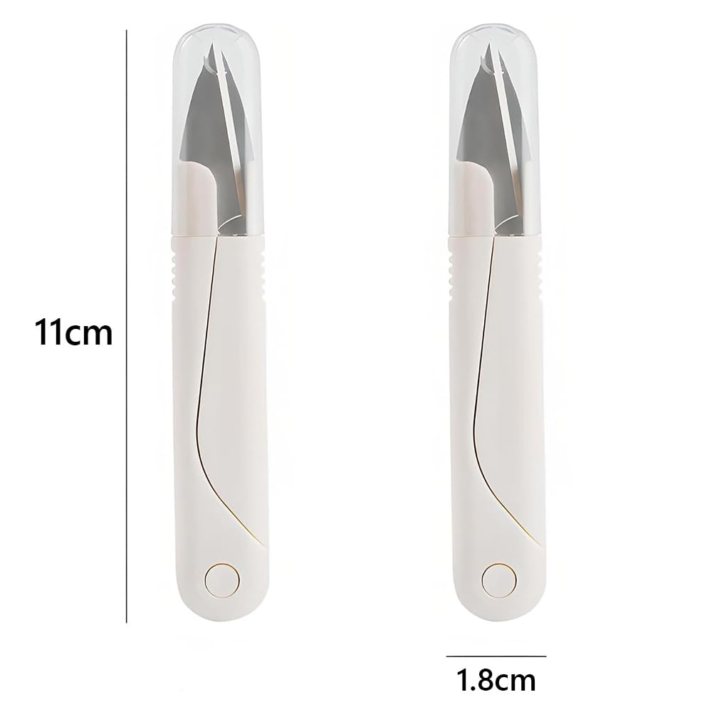 TOAURDA Thread Scissors with Cap for Hand Suitable for Elementary School Dressmaking Embroidery Sewing Stainless Safe and Durable Embroidery,