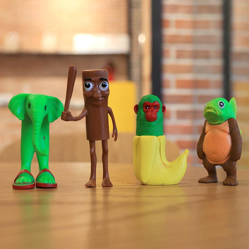 8-12Pcs Italian Brainrot Anime Action Figure Set Tung Tung Sahur Tralalero Tralala Bombardino Crocodilo Figures Model Toy Gifts
