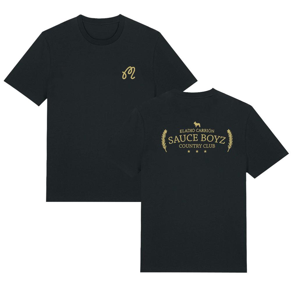 Eladio Carrión Malbon Sauce Boyz Country Club Tees Eladio Carrion T-shirts Harajuku Women Men Cotton Casual Clothing XS чёрный