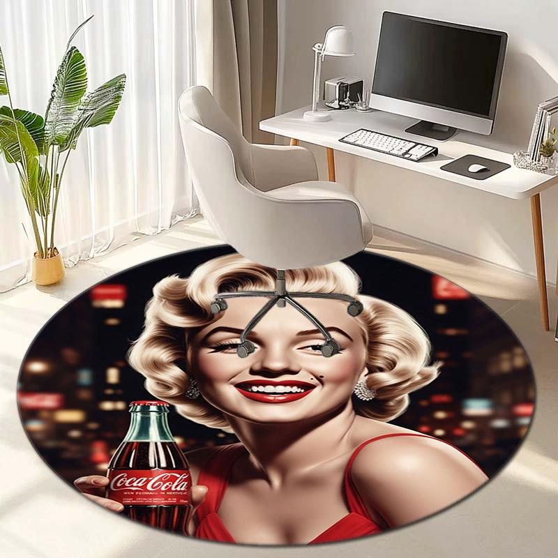 Christmas Gift Halloween Theme Bear Truck Coca Cola Round Carpet Soft Home Decoration Corridor Table and Chair Anti Slip Outdoor Floor Mat Carpet H14