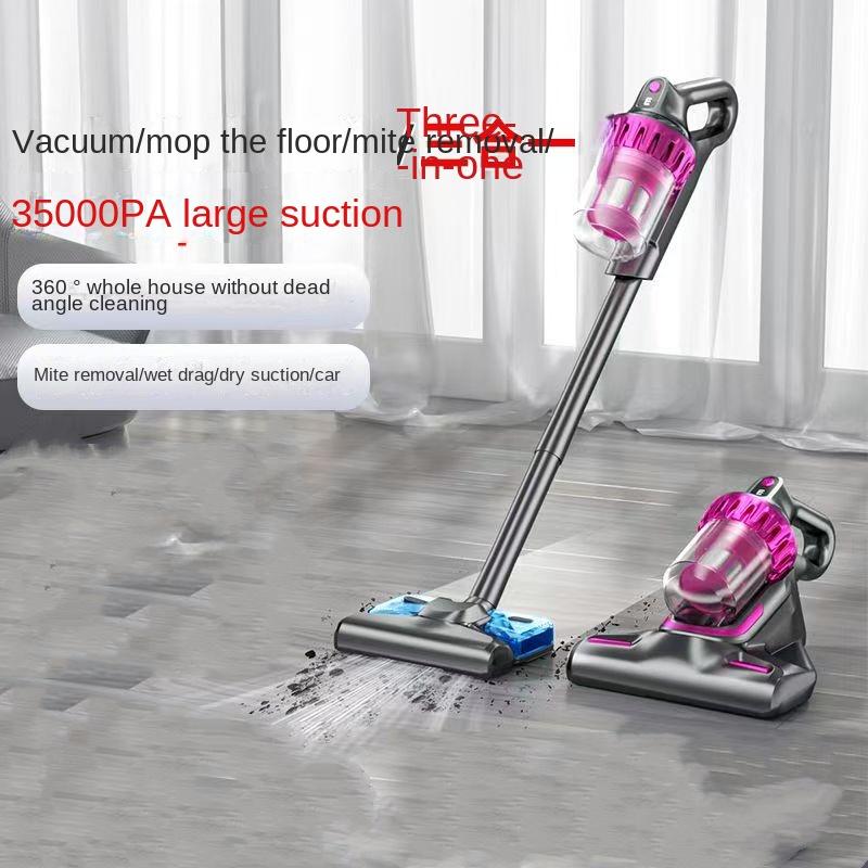 1PC Household Vacuum Sofa Cleaning Floor Large Suction Wireless Hand-held Bed Duster, Rod Vacuum, Three Assembly Modes