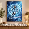 Lionel Messi Custom Name Text 5D Diamond Painting Kit DIY Full Drill Diamond Art Decoration