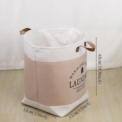 Large Collapsible Laundry Basket Waterproof Clothes Baskets Fabric Folding Organizer with Easy Carry Handles In Room Bedroom