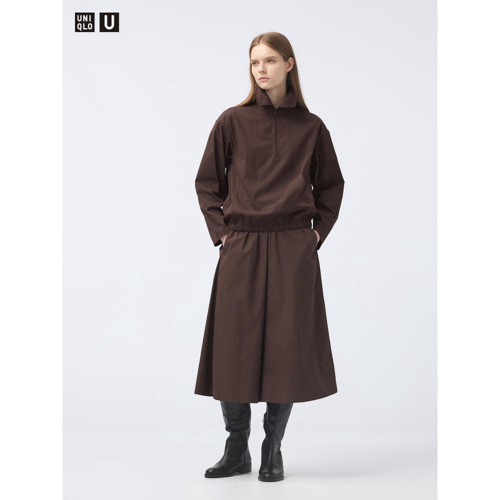 

Юбка Uniqlo Japan из хлопковой смеси с объемным верхом
