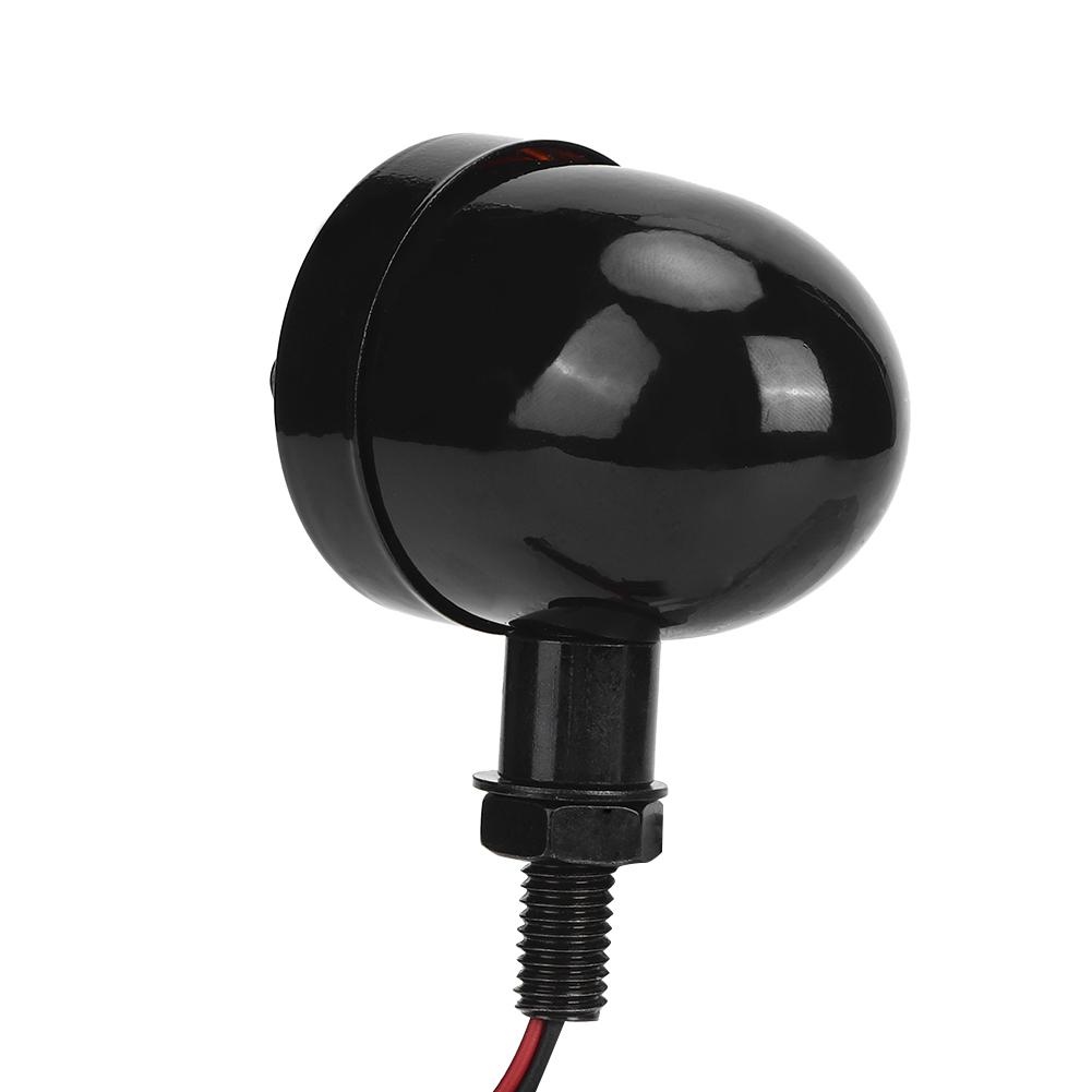 Motorcycle LED Turn Signal Light Brake Lamp Metal Shell Blinker Flashers 12V 4 WiresBlack