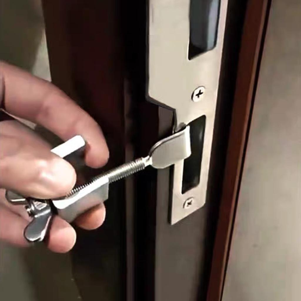 Enhances Home Security Slide Bolt Lock Steel Door Latches Heavy Duty Stainless Steel Door Guard for Theft Prevention
