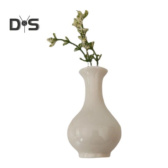 Mini-Keramikvase, Kühlschrankmagnet mit künstlicher Blume, für Zuhause, Büro, Küche, Spind, Kühlschrank, 3D-Miniatur-Blumenvase, magnetische Dekoration, Ornament