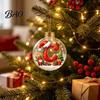 Festive Party Decor Accessories 26?Letter Acrylic Christmas Ball Ornament, 3D Crystal Style Alphabet Tree Ornaments Set Hanging Pendant, Xmas