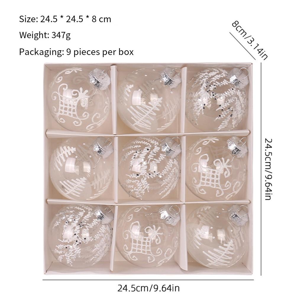 

Набор рождественских шаров Праздничные украшения Прозрачные ПЭТ украшения белый