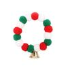 Pet Dog Rainbow Hair Ball Necklace Collar Pet Dog Cat Pet Fur Ball Collar Neckties Dog Grooming Accessories For Christmas Gift