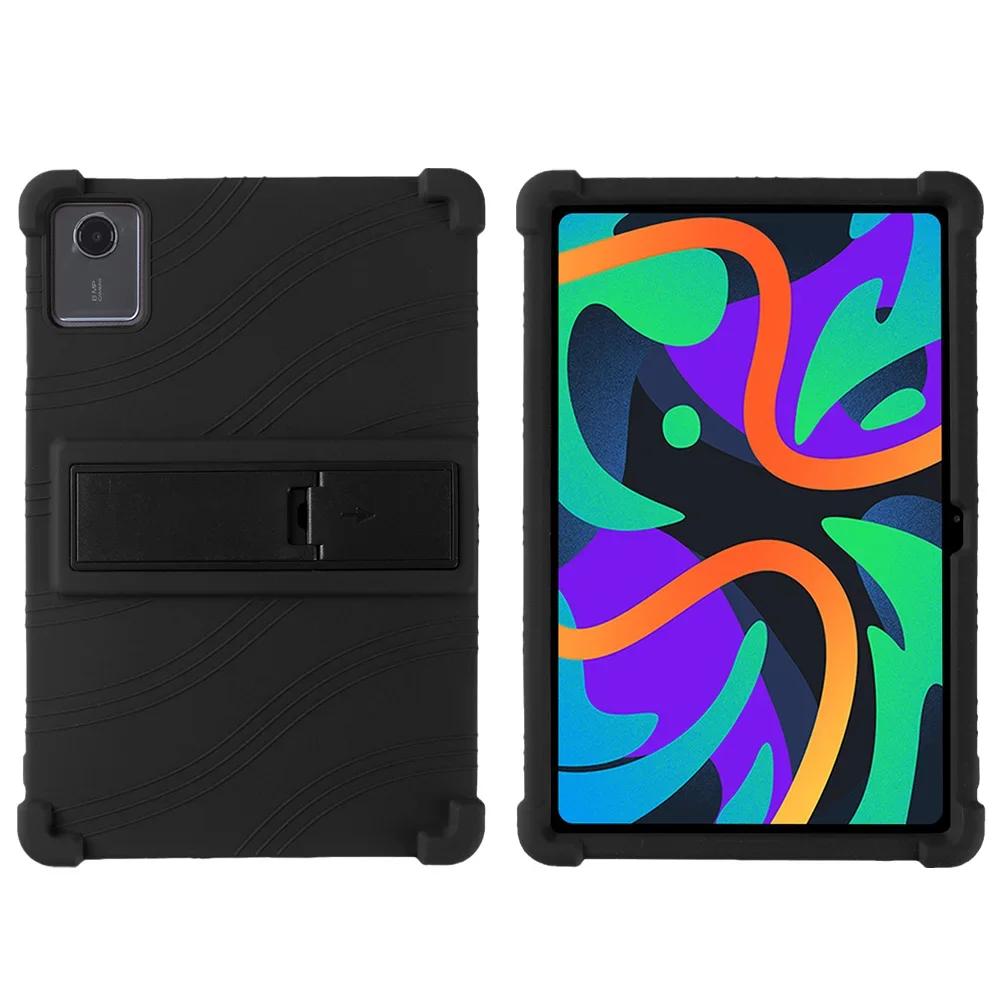 

For Lenovo XiaoXin Pad 2024 TB-331FC Drop Resistant Silicone Protective Case Adjustable Stand Children s Tablet Full Edge So XiaoXinPad 2024 чорний