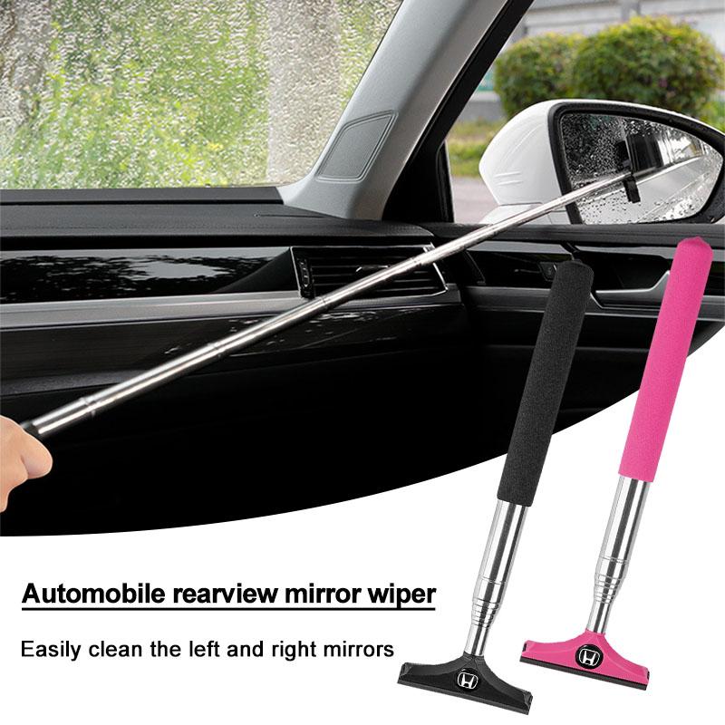 Car Rearview Mirror Wiper Retractable Handheld Cleaning Brush For Honda Fit Mugen Insight Type S R VTEC Modulo Vezel RR SiPilot Fit XRV CRV HRV Dio