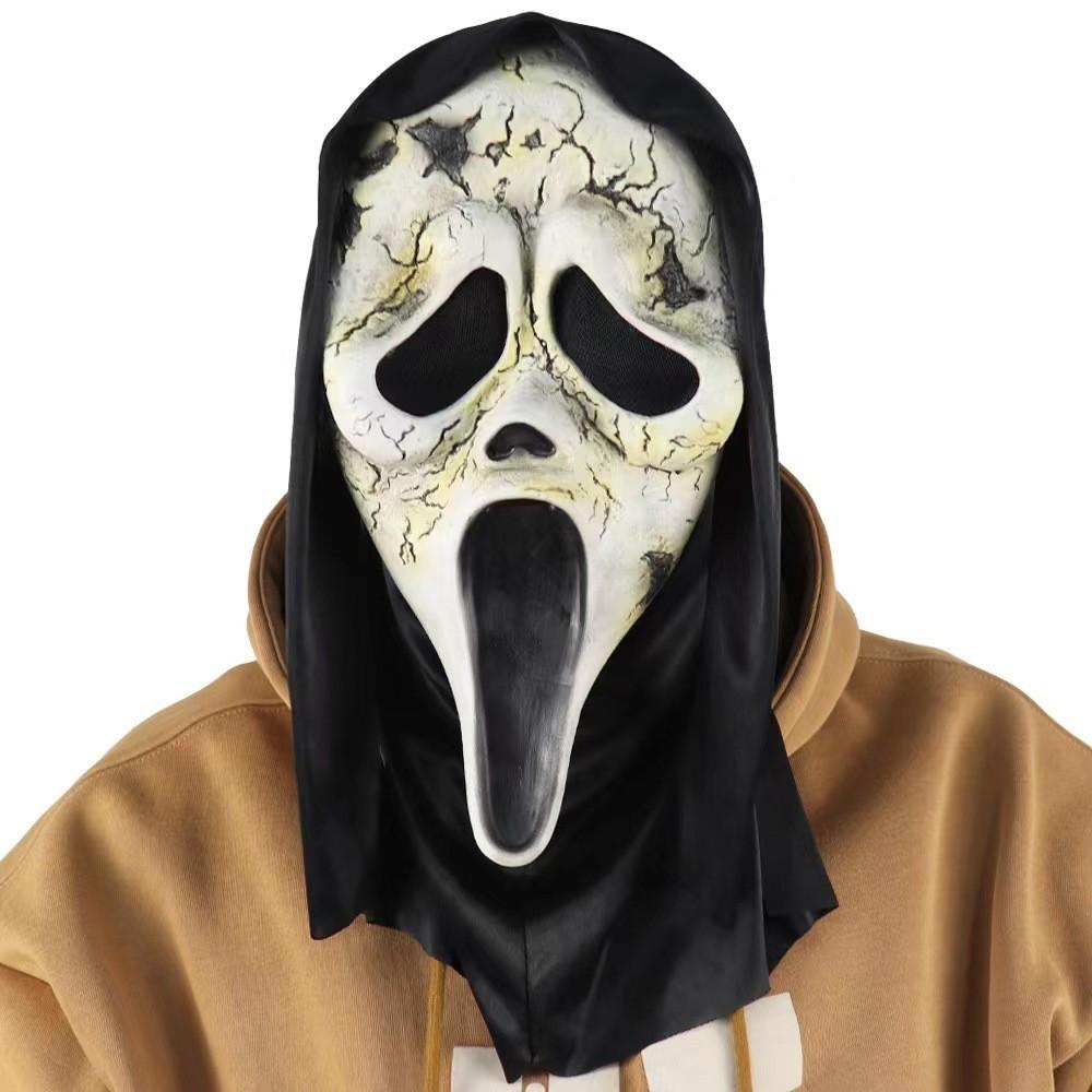 

Scream Ghost Latex Mask Horror Costume Accessory For Halloween Parties Crack Pattern 1